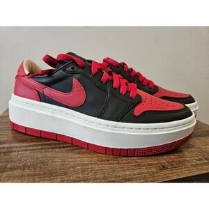 Nike Air Jordan 1 Elevate Low Bred Red Black Platform DQ1823-006 Womens 8.5